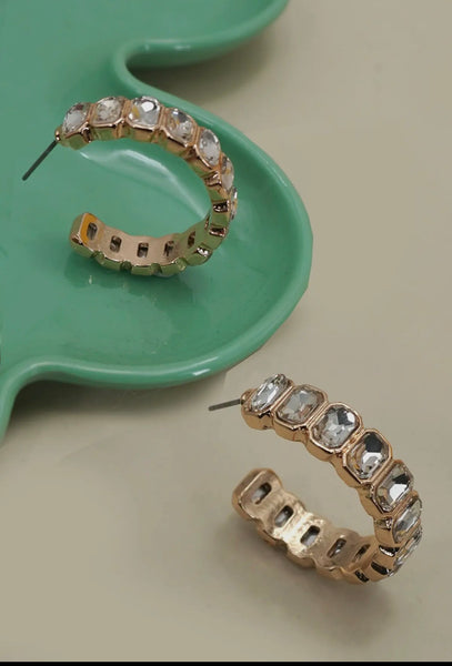 Jeweled Hoops