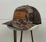 Speckle Bellies 3 Geese Leather Patch Cap