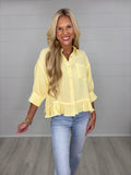 Honeybee Ruffle Top