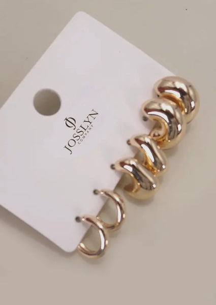 Huggie Earring Trio