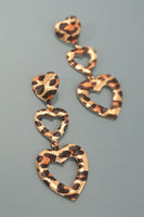 Cheetah Heart Earring