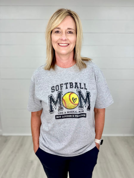 Louder and Prouder Softball Mom Tee