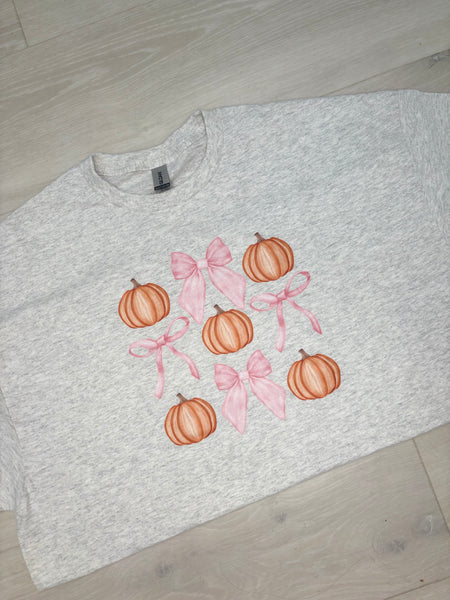 Pink Bow Pumpkin Tee