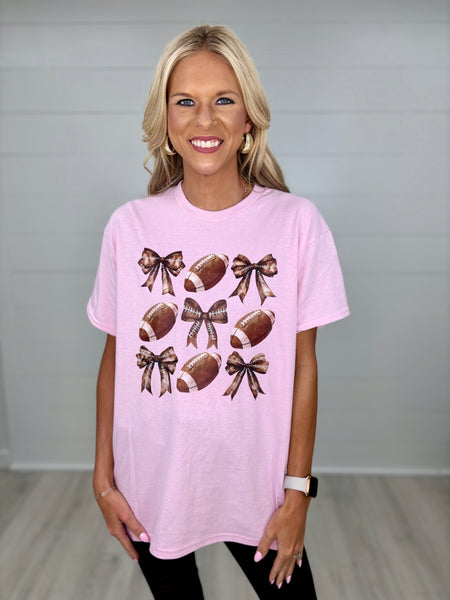 Football and Bow Tee