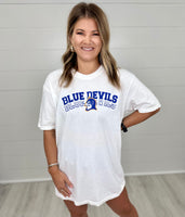 White Out Tee: Blue Devils- Comfort Color