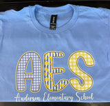 Youth Lemon Stripe Initial Tee