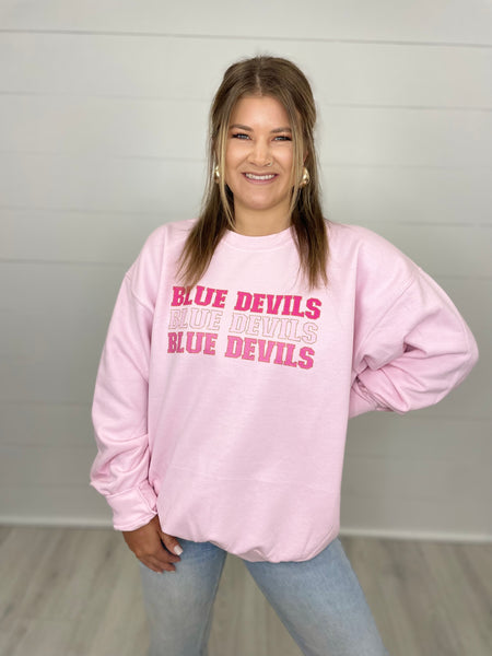 Blue Devils Pink Sweatshirt