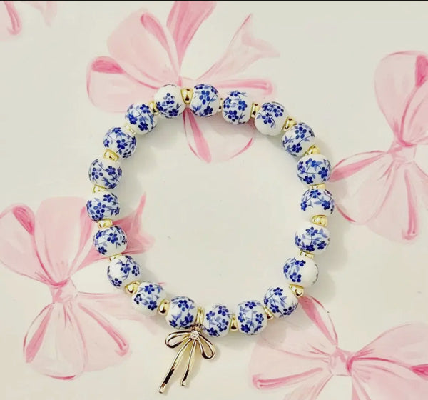 Porcelain Bow Bracelet