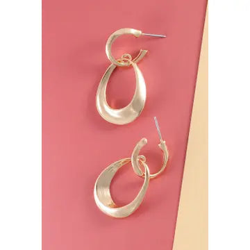 Double Loop Teardrop Earrings