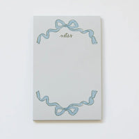 Blue Ribbon Bow Notepad