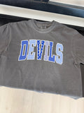 Polka Dot & Plaid Devils Cropped Tee
