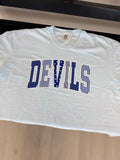 Polka Dot & Plaid Devils Cropped Tee