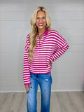 The Playful Stripe Cardigan
