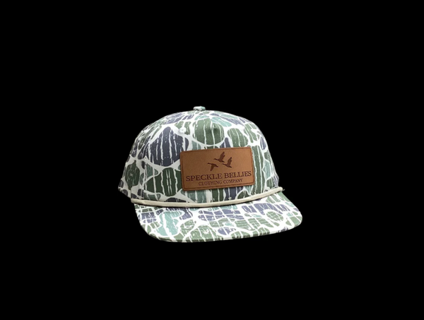 Foggy Marsh SBCC Leather Patch -  5 Panel Rope